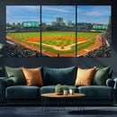 Wrigley Field Chicago Cubs Panoramic Canvas Print –