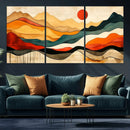 Mid Century Wall Art Print  - Abstract Woodland Print -