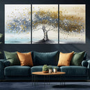 Golden and Silver Tree Wall Art – Framed Elegant Leaves by MyGreatCanvas | Canvas Wall Art Prints | Photo Prints & Wall Decor