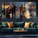 Afro Abstract Jazz Music Wall Art Canvas Print – Colorful