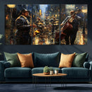 Jazz Canvas Wall Art Print – Abstract African American Music