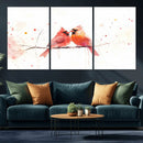 Cardinal Bird Canvas Wall Art - Male and Female Cardinal by MyGreatCanvas | Canvas Wall Art Prints | Photo Prints & Wall Decor