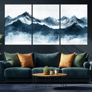 Snowy Peaks Wall Art – Framed Misty Mountain Canvas Artwork by MyGreatCanvas | Canvas Wall Art Prints | Photo Prints & Wall Decor