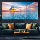 Ocean Sunset Canvas Wall Art Print – Tranquil Seascape