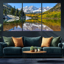 Maroon Bells Wall Art – Framed Snowy Mountain Canvas by MyGreatCanvas | Canvas Wall Art Prints | Photo Prints & Wall Decor