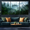 Misty Forest Wall Art Canvas Print – Framed Foggy Mountain by MyGreatCanvas | Canvas Wall Art Prints | Photo Prints & Wall Decor