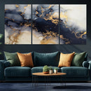 Black Marble Wall Art Canvas Print – Framed Abstract Gold by MyGreatCanvas | Canvas Wall Art Prints | Photo Prints & Wall Decor