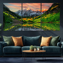 Wall Art Canvas Print – Sunset Glow Mountain Canvas, Peaks by MyGreatCanvas | Canvas Wall Art Prints | Photo Prints & Wall Decor
