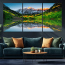 Majestic Snow-Capped Peaks Wall Art Canvas Print, Vibrant by MyGreatCanvas | Canvas Wall Art Prints | Photo Prints & Wall Decor