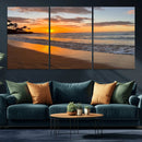 Tropical Beach Wall Art – Framed Sunset Ocean Canvas by MyGreatCanvas | Canvas Wall Art Prints | Photo Prints & Wall Decor