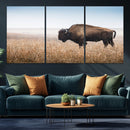 Wild Bison Wall Art – Framed Prairie Landscape Canvas by MyGreatCanvas | Canvas Wall Art Prints | Photo Prints & Wall Decor