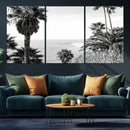 Palm Trees Wall Art Canvas Print – Framed Coastal Ocean