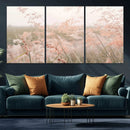Pastel Grasses Wall Art Canvas Print – Framed Soft Meadow
