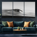 Black Wave Wall Art Canvas Print – Framed Abstract Surf by MyGreatCanvas | Canvas Wall Art Prints | Photo Prints & Wall Decor