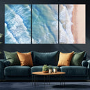 Aerial Ocean View Wall Art Canvas Print – Framed Soft Blue by MyGreatCanvas | Canvas Wall Art Prints | Photo Prints & Wall Decor