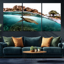 Sea Turtle Wall Art Canvas Print – Framed Ocean Life