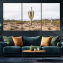 Saguaro Cactus Wall Art Canvas Print – Framed Desert