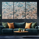 Clear Water Wall Art Canvas Print – Framed Sunlit Ocean