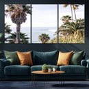 Coastal Palm Trees Wall Art Canvas Print – Framed Ocean