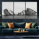 Coastal Wall Art – Framed Black White Ocean Canvas Artwork, by MyGreatCanvas | Canvas Wall Art Prints | Photo Prints & Wall Decor