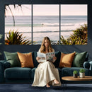 Ocean Surfer Wall Art Canvas Print – Framed Coastal Surf Art by MyGreatCanvas | Canvas Wall Art Prints | Photo Prints & Wall Decor
