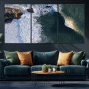 Ocean Wave Wall Art – Aerial Coastal View Canvas Artwork, by MyGreatCanvas | Canvas Wall Art Prints | Photo Prints & Wall Decor