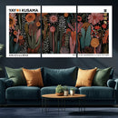 Modern Japanese Wall Art Canvas Print – Framed Abstract