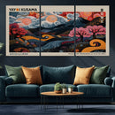 Modern Japanese Wall Art Canvas Print – Framed Contemporary