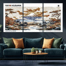 Modern Japanese Wall Art Canvas Print – Framed Abstract