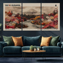 Modern Japanese Wall Art Canvas Print – Framed Abstract