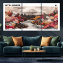 Modern Japanese Wall Art Canvas Print – Framed Abstract