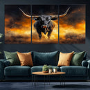 Longhorn Canvas Wall Art Canvas Print – Framed Bold Bull