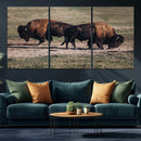 Bison Wall Art Canvas Print – Framed Western Wildlife Modern by MyGreatCanvas | Canvas Wall Art Prints | Photo Prints & Wall Decor