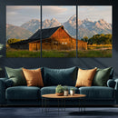 Rustic Barn Wall Art Canvas Print – Framed Grand Teton Park