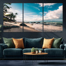 Tropical Beach Wall Art Canvas Print – Framed Ocean Waves