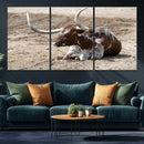 Texas Longhorn Wall Art Canvas Print – Framed Country Living