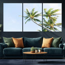 Palm Trees Wall Art Canvas Print – Framed Tropical Coastal