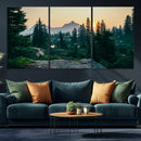 Mountain Wall Art Canvas Print – Framed Forest Serenity