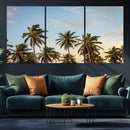 Palm Trees Wall Art Canvas Print – Framed Tropical Vibes