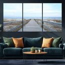 Beach Boardwalk Wall Art Canvas Print – Framed Coastal
