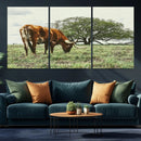 Texas Longhorn Wall Art Canvas Print – Rustic Western Ranch by MyGreatCanvas | Canvas Wall Art Prints | Photo Prints & Wall Decor
