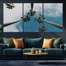 Tropical Palm Trees Wall Art Canvas Print – Framed