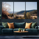 Rustic Landscape Wall Art Canvas Print – Serene Valley Scene