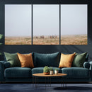 Foggy Plains Wall Art Canvas Print – Framed Horseback Riders by MyGreatCanvas | Canvas Wall Art Prints | Photo Prints & Wall Decor