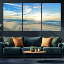 Minimalist Seaside Wall Art Canvas Print – Morning Glow