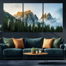 Wilderness Wall Art Canvas Print – Misty Forest Nature