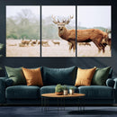 Rustic Deer Wall Art Canvas Print – Forest Woodland Stag
