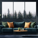 Foggy Forest Wall Art Canvas Print – Framed Misty Pines