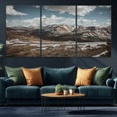 Mountain Landscape Wall Art Canvas Print – Framed Snowy