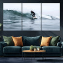 Surfer on Wave Wall Art Canvas Print – Framed Ocean by MyGreatCanvas | Canvas Wall Art Prints | Photo Prints & Wall Decor